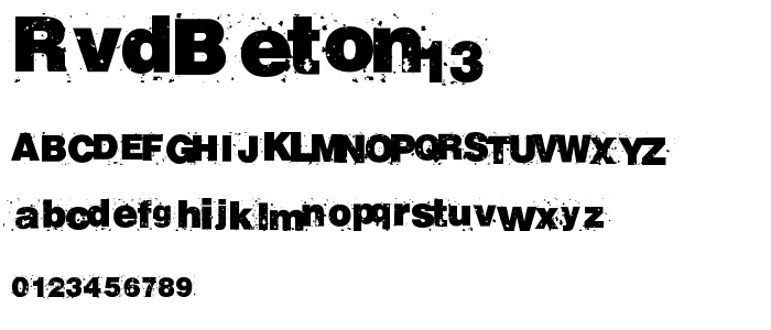 RvD_BETON13 font