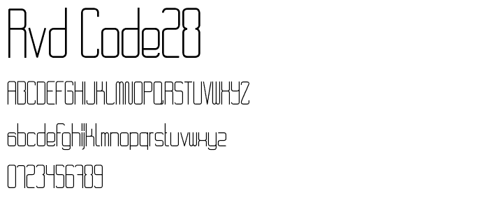 RvD_CODE28 font