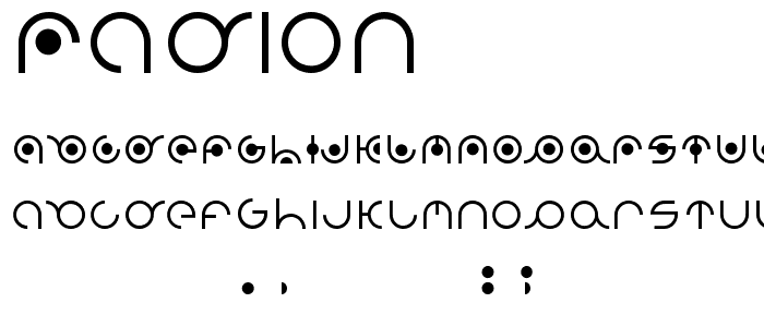 radion font