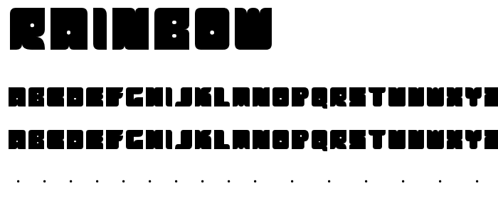 rainbow font