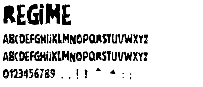 regime font