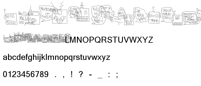 robot crisis  dingbats font