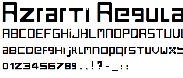 rzrarti Regular font