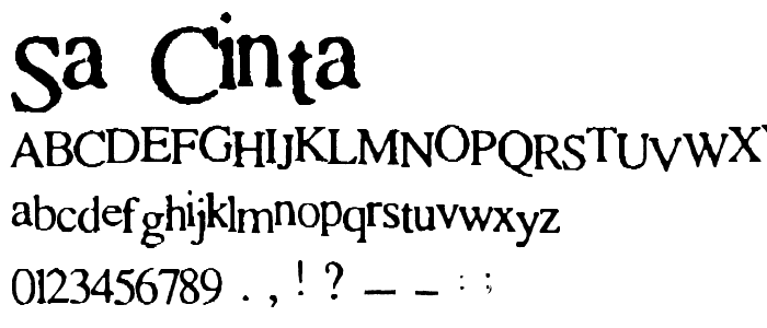 SA Cinta font