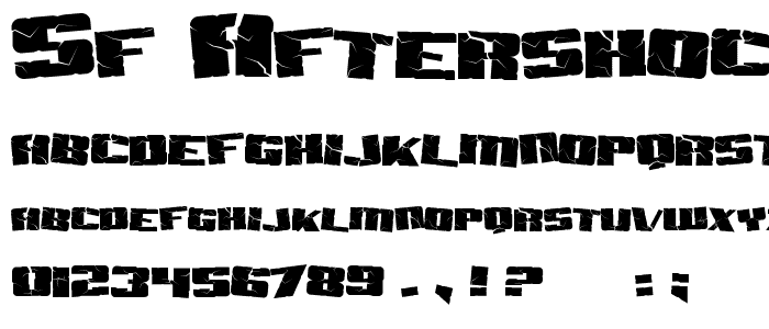 SF Aftershock Debris font