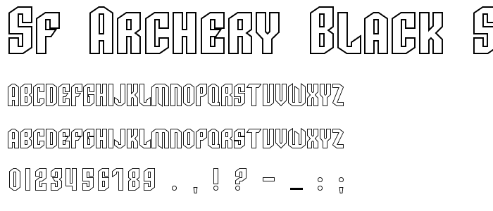 SF Archery Black SC Outline font