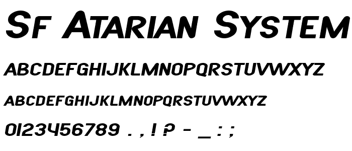 SF Atarian System Extended Bold Italic font