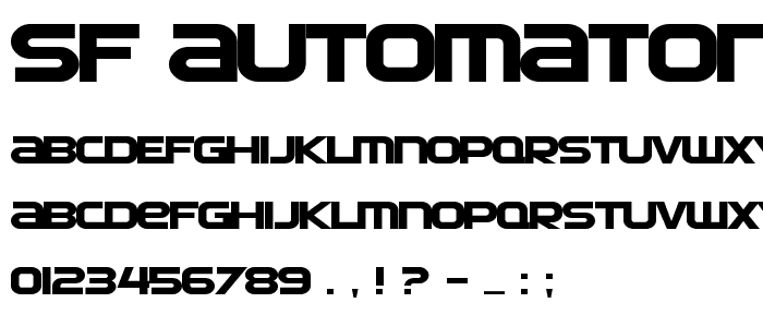 SF Automaton Extended font