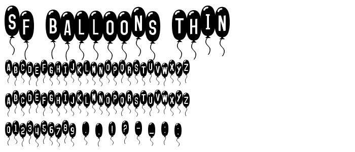 SF Balloons Thin font