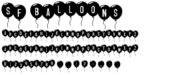 SF Balloons font