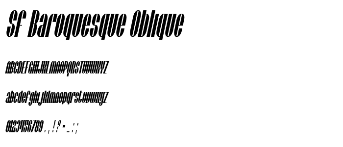 SF Baroquesque Oblique font