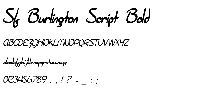 SF Burlington Script Bold font