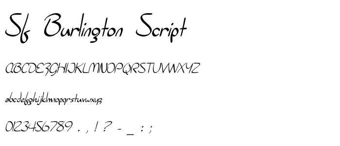 SF Burlington Script font