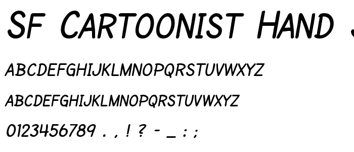 SF Cartoonist Hand SC Bold font