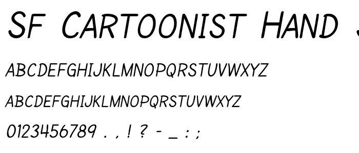 SF Cartoonist Hand SC font