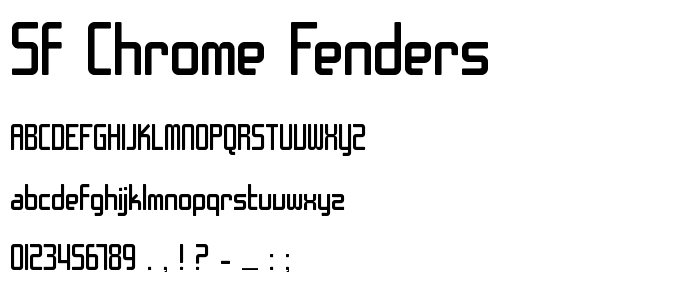 SF Chrome Fenders font