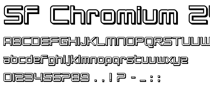 SF Chromium 24 Bold font