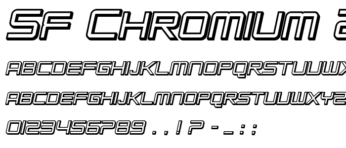 SF Chromium 24 SC Bold Oblique font