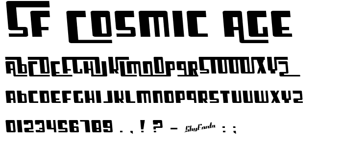 SF Cosmic Age font