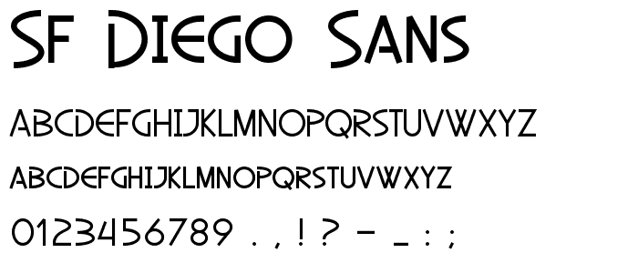 SF Diego Sans font