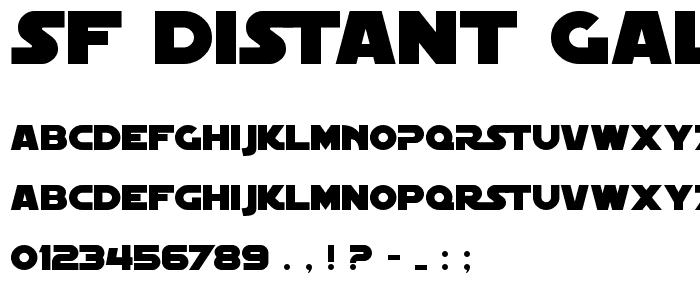 SF Distant Galaxy font