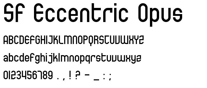 SF Eccentric Opus font