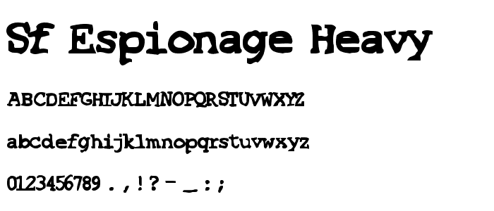 SF Espionage Heavy font