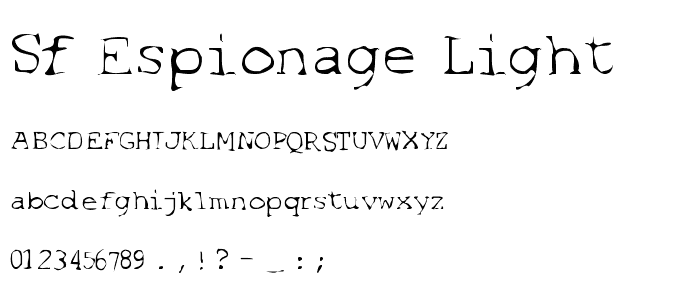 SF Espionage Light font