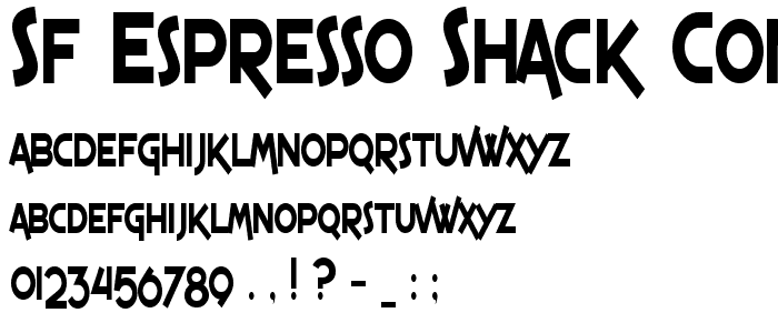 SF Espresso Shack Condensed font