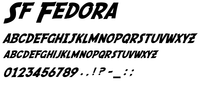 SF Fedora font