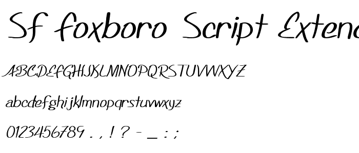 SF Foxboro Script Extended font