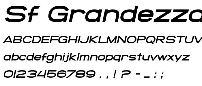 SF Grandezza Heavy Oblique font