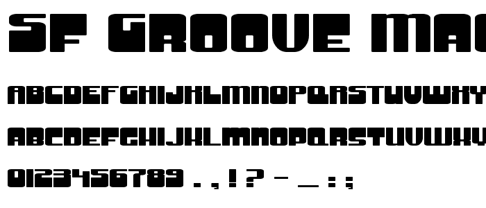 SF Groove Machine ExtUpright font