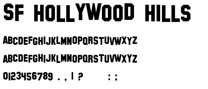 SF Hollywood Hills font