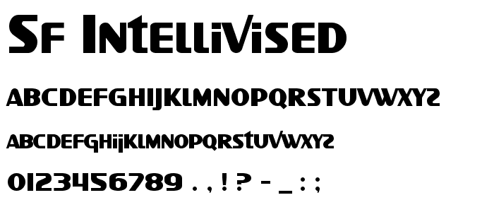 SF Intellivised font