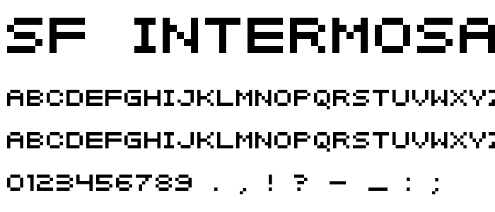 SF Intermosaic B font