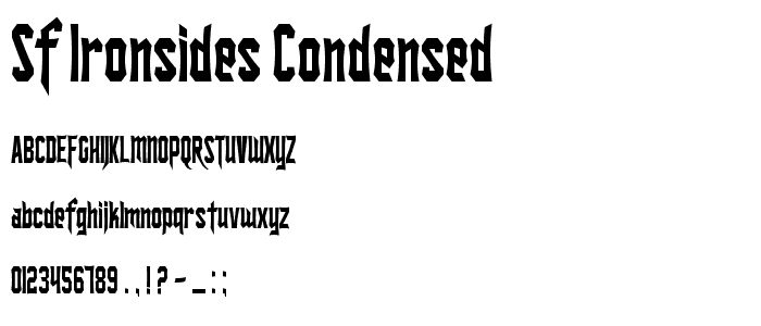 SF Ironsides Condensed font