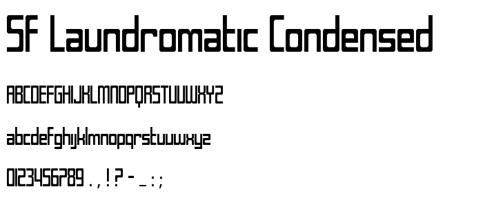 SF Laundromatic Condensed font