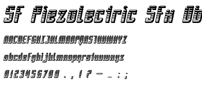 SF Piezolectric SFX Oblique font