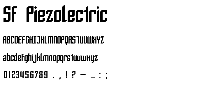 SF Piezolectric font