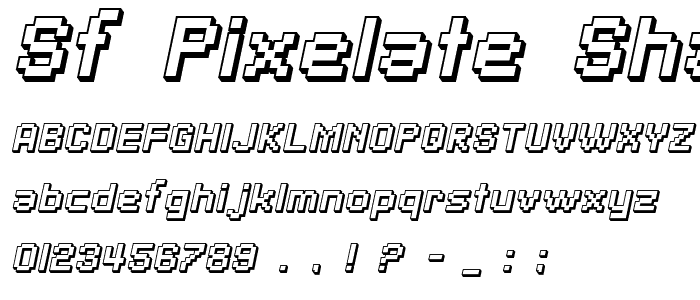 SF Pixelate Shaded Bold Oblique font