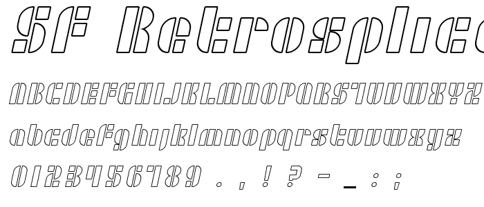 SF RetroSplice Outline font