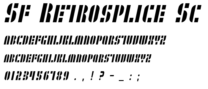 SF RetroSplice SC Condensed font