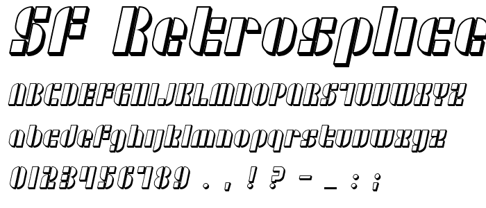 SF RetroSplice Shaded font