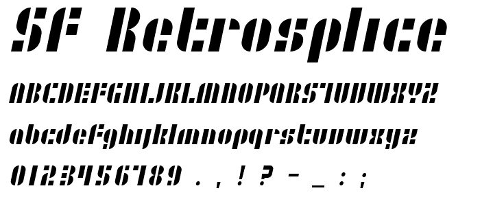 SF RetroSplice font