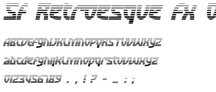 SF Retroesque FX Oblique font