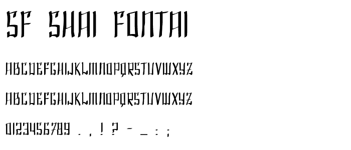 SF Shai Fontai font