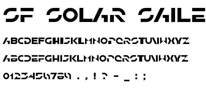 SF Solar Sailer font