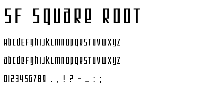 SF Square Root font