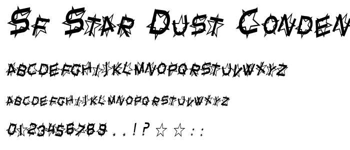 SF Star Dust Condensed Italic font